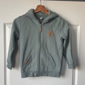 Kids' Cozy Green Zip-Up Hoodie
